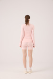 Fabiola Jacket with Finger Detail and Zipper, Pink