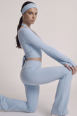 Bağlamalı Crop Kesim Ellen Bolero Mavi