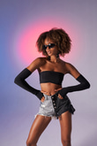 Straplez Model Noir Bluz Siyah