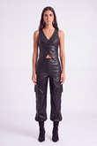 Hera Leather Vest Black