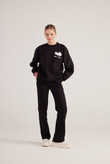 Oversize Kesin Unisex Ghosting Sweatshirt Siyah