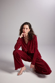 Comfy Trousers Claret Red