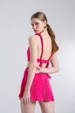 Beli Lastikli Mini Comfy Şort Pembe