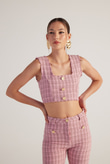 Tweed Bustier Pink