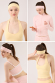  Holly Headband Pink - Yellow Set