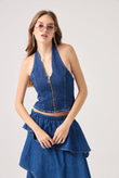 Kaela Jean Vest Blue