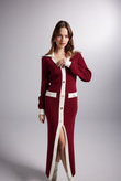 Elias Knitwear Dress Burgundy