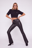 Neeko Leather Trousers Black