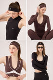 Holly Headband Black-Brown Set