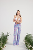 Shirred Pareo Pants Lilac