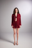 Comfy Oversize Shirt Claret Red