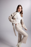 Lucy Leather Trousers Beige