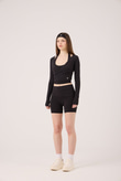 Black Mini Kacie Shorts with Waistband