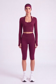 Bağlamalı Crop Kesim Ellen Bolero Bordo