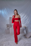 Straplez Model Noir Bluz Kırmızı