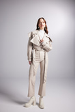 Lucy Leather Trousers Beige