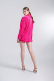 Oversize Düğme Kapamalı Comfy Oversize Gömlek Pembe