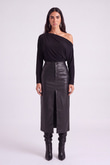Hera Leather Skirt Black