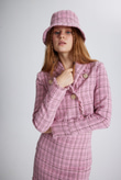 Tweed Bucket Hat Pink