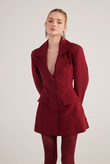 Deja Blazer Jacket Claret Red