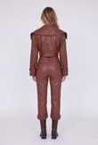 Dolores Leather Trousers Brown