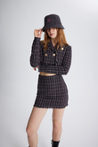 Tweed Bucket Hat Black