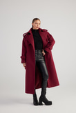 Nora Coat Claret Red