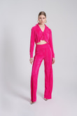 Beli Lastikli Esnek Comfy Pantolon Pembe