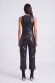 Hera Leather Vest Black