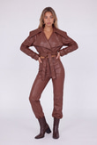 Dolores Leather Trousers Brown