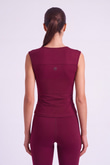 Büzgü Detaylı Odaly Bluz Bordo
