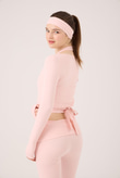  Ellen Bolero with Tie-Up Crop Cut, Pink