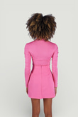 Drape Detaylı Yarım Balıkçı Draped Bluz Pembe