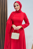 Adena Krep Abiye Kırmızı