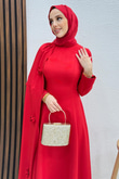 Adena Krep Abiye Kırmızı