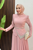 Ala Şifon Abiye Soft Pembe