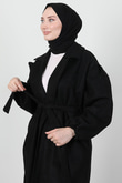 Asuman Kaşe Kaban Siyah