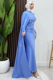 Ayşen Krep Abiye Bebe Mavi