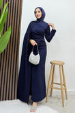 Ayşen Krep Abiye Lacivert
