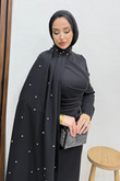 Ayşen Krep Abiye Siyah