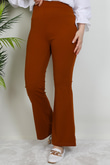 Beli Lastikli İspanyol Pantolon Hardal
