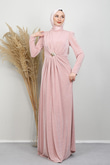 Berrak Buzy Abiye Soft Pembe