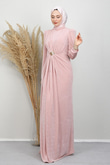 Berrak Buzy Abiye Soft Pembe