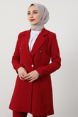 Blazer Ceket Takım Bordo