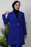 Blazer Ceket Takım Gece Mavi