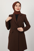 Blazer Ceket Takım Kahverengi