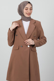 Blazer Ceket Takım Sütlükahve