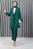 Blazer Ceket Takım Zümrüt