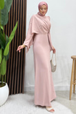Çiçeğim Krep Abiye Soft Pembe