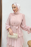Dilara Şifon Abiye Soft Pembe